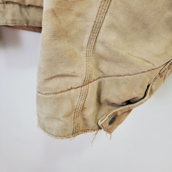 VTG Carhartt Detroit Jacket XL? USA J01 BRN Blanket Lined Duck Missing Hood READ - Picture 10 of 15